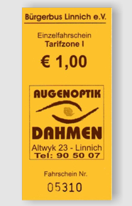 1 € Ticket 1 € Ticket